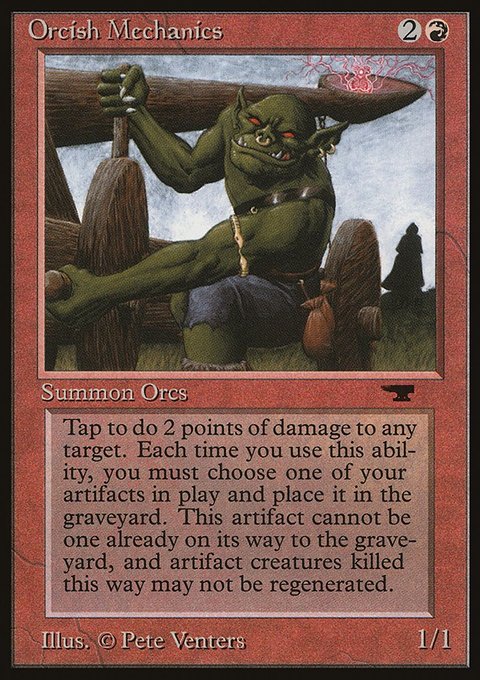 Orcish Mechanics, Antiquities #27, Magic: The Gathering card