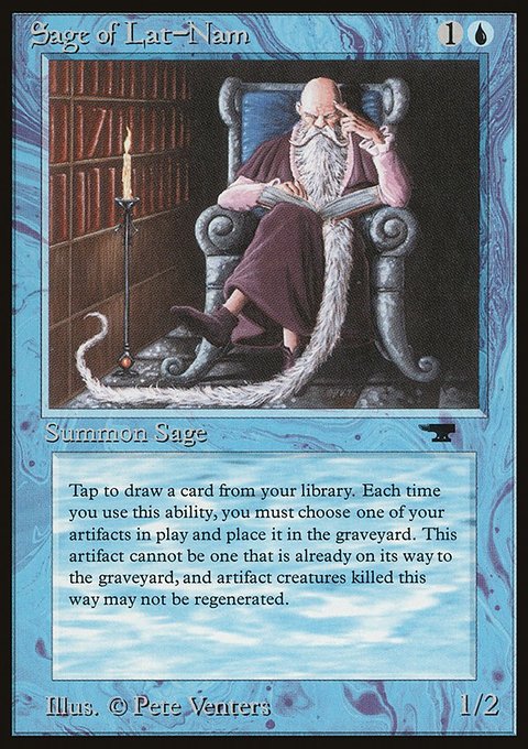 Sage of Lat-Nam, Antiquities #13, Magic: The Gathering card