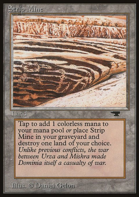Strip Mine, Antiquities #82a, Magic: The Gathering card