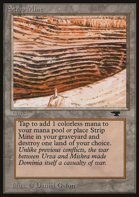 Strip Mine, Antiquities #82c, Magic: The Gathering card