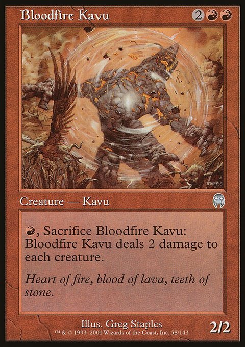 Bloodfire Kavu, Apocalypse #58, Magic: The Gathering card