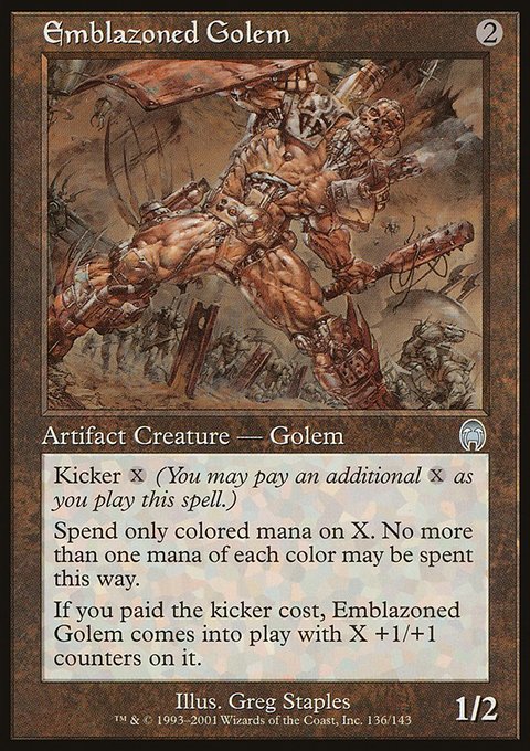 Emblazoned Golem, Apocalypse #136, Magic: The Gathering card