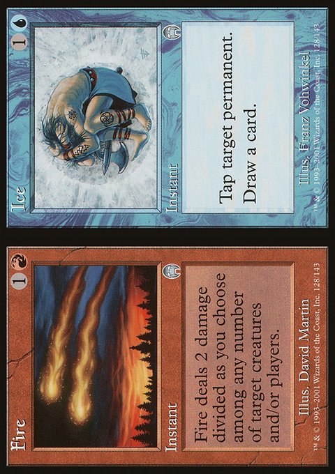 Fire // Ice, Apocalypse #128, Magic: The Gathering card