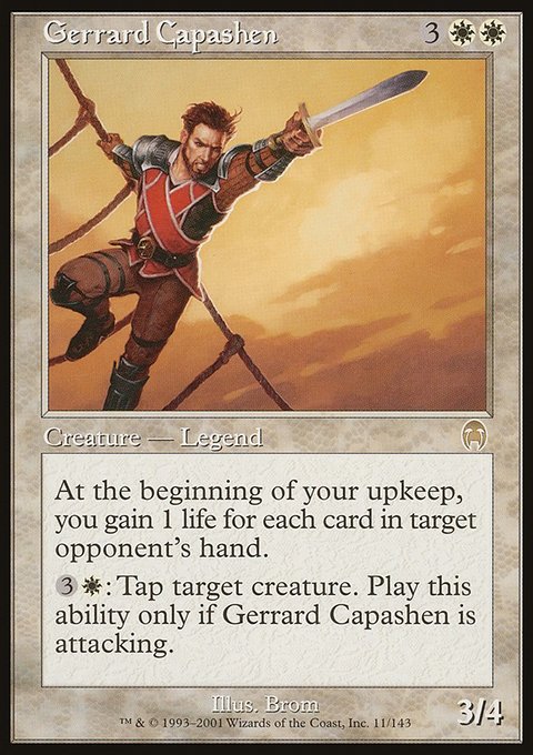 Gerrard Capashen, Apocalypse #11, Magic: The Gathering card