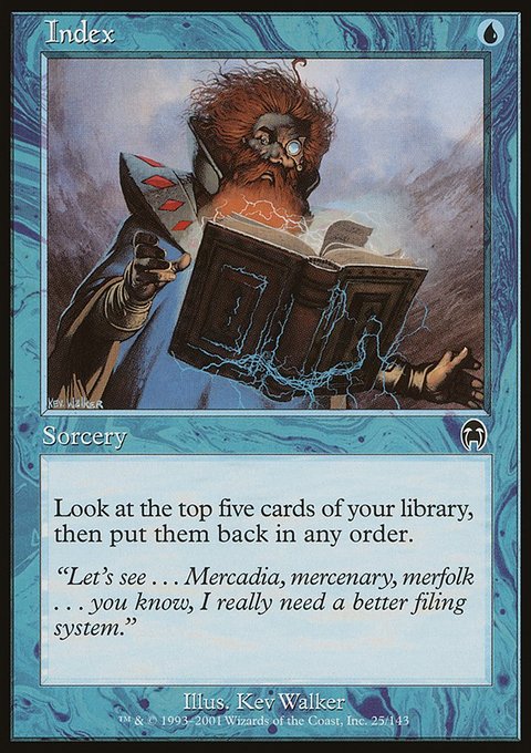 Index, Apocalypse #25, Magic: The Gathering card