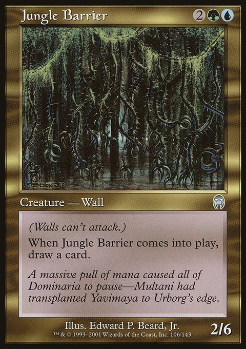 Jungle Barrier, Apocalypse #106, Magic: The Gathering card