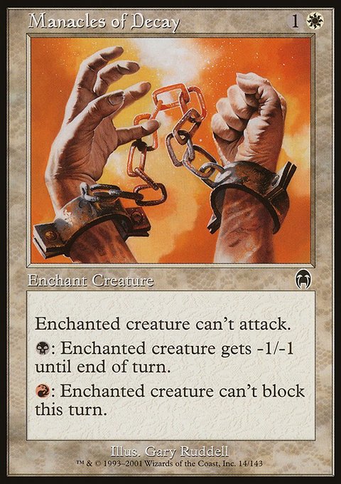 Manacles of Decay, Apocalypse #14, Magic: The Gathering card
