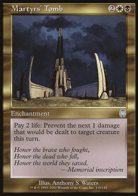 Martyrs' Tomb, Apocalypse #110, Magic: The Gathering card