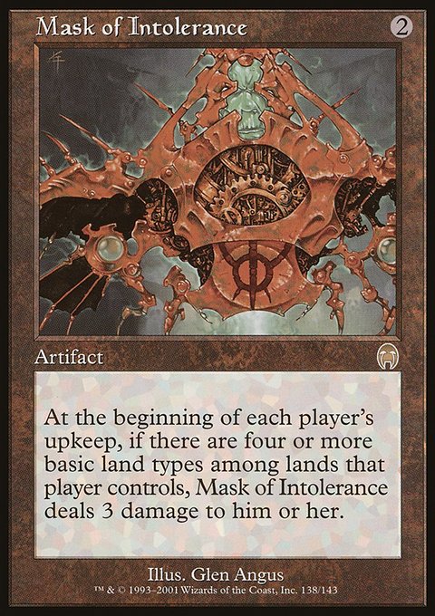 Mask of Intolerance, Apocalypse #138, Magic: The Gathering card