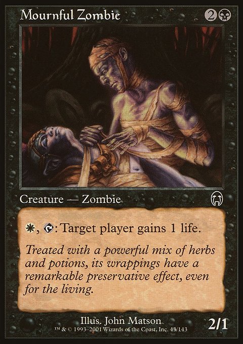 Mournful Zombie, Apocalypse #43, Magic: The Gathering card