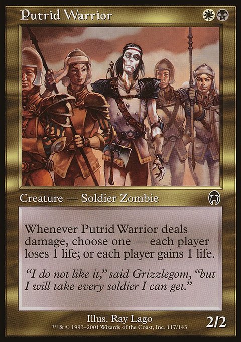 Putrid Warrior, Apocalypse #117, Magic: The Gathering card