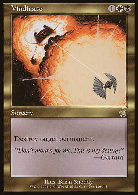 Vindicate, Apocalypse #126, Magic: The Gathering card