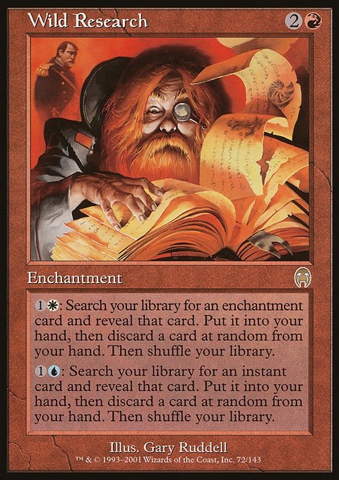 Wild Research, Apocalypse #72, Magic: The Gathering card