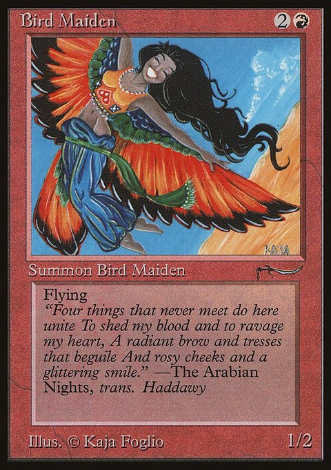Bird Maiden, Arabian Nights #37†, Magic: The Gathering card