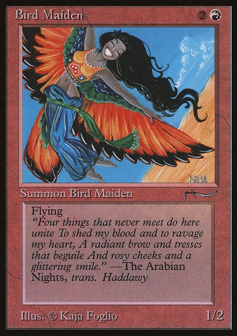 Bird Maiden, Arabian Nights #37, Magic: The Gathering card