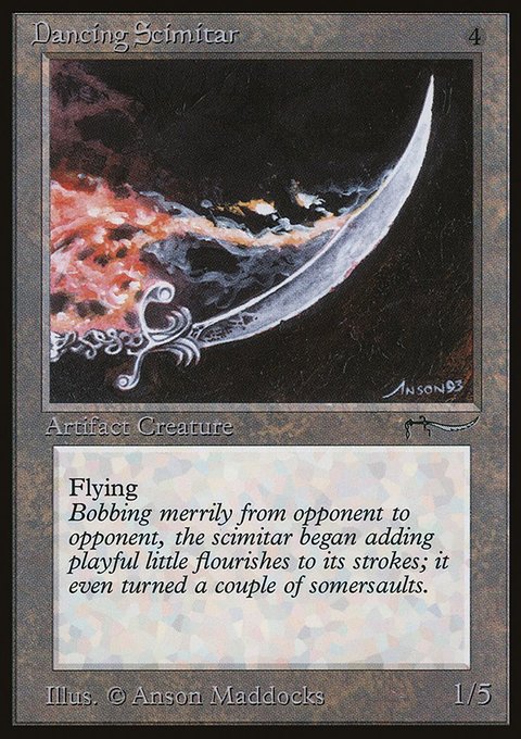 Dancing Scimitar, Arabian Nights #61, Magic: The Gathering card