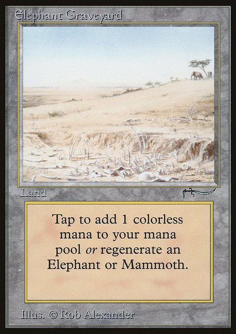 Elephant Graveyard, Arabian Nights #74, Magic: The Gathering card