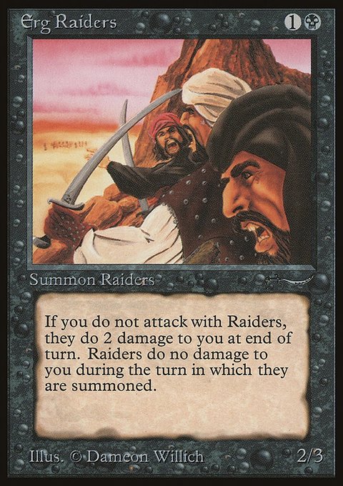 Erg Raiders, Arabian Nights #25†, Magic: The Gathering card