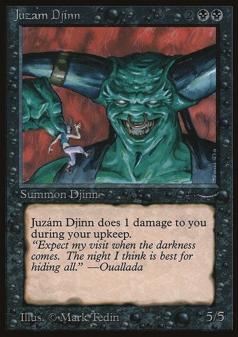 Juzám Djinn, Arabian Nights #29, Magic: The Gathering card