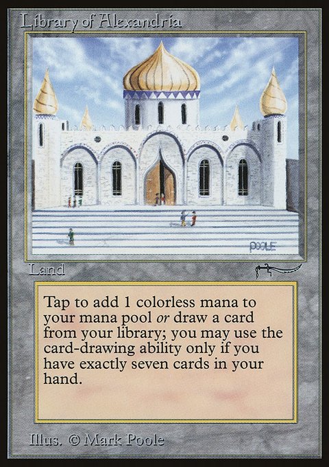 Library of Alexandria, Arabian Nights #76, Magic: The Gathering card