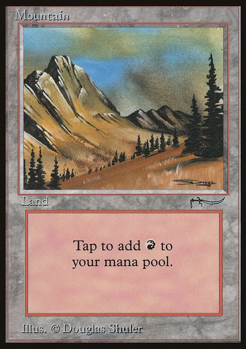 Mountain, Arabian Nights #77, Magic: The Gathering card
