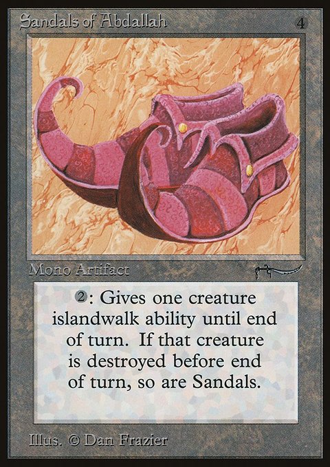 Sandals of Abdallah, Arabian Nights #69, Magic: The Gathering card