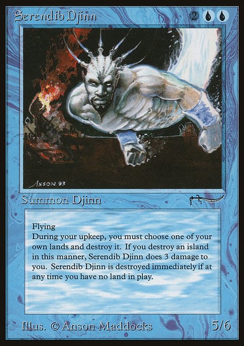 Serendib Djinn, Arabian Nights #19, Magic: The Gathering card