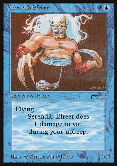 Serendib Efreet, Arabian Nights #20, Magic: The Gathering card