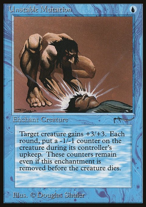 Unstable Mutation, Arabian Nights #22, Magic: The Gathering card