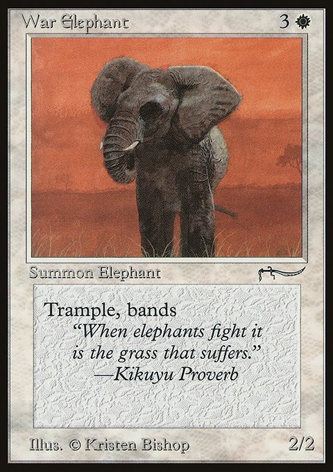 War Elephant, Arabian Nights #11†, Magic: The Gathering card