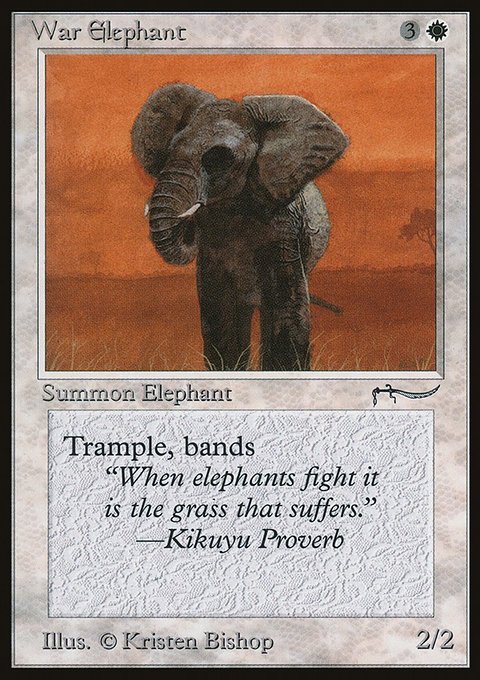 War Elephant, Arabian Nights #11, Magic: The Gathering card