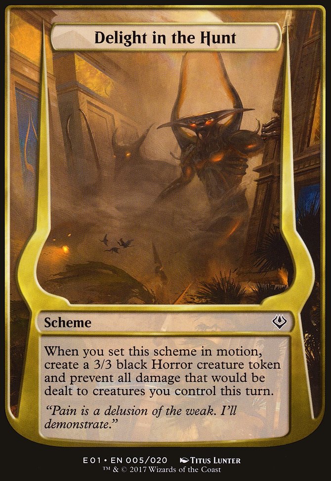 Delight in the Hunt, Archenemy: Nicol Bolas Schemes #5★, Magic: The Gathering card