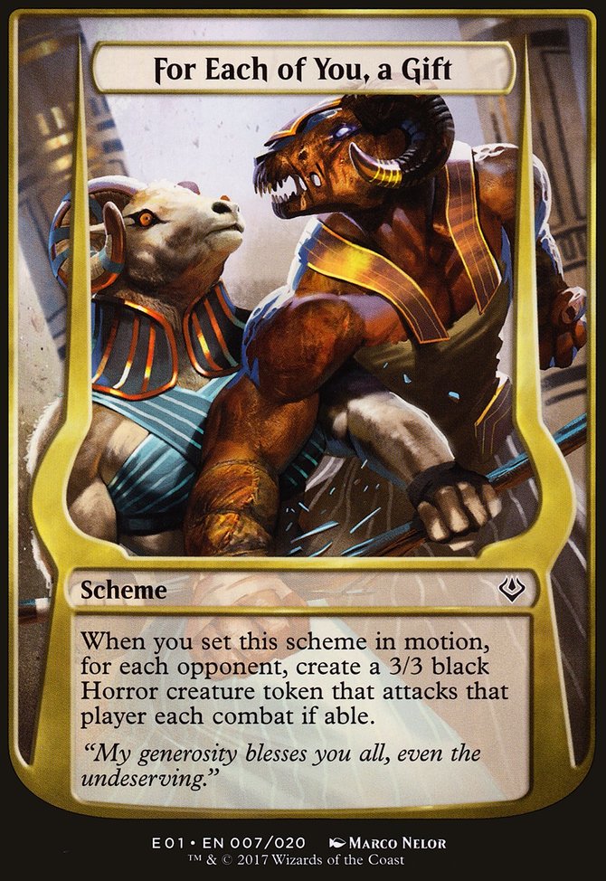 For Each of You, a Gift, Archenemy: Nicol Bolas Schemes #7★, Magic: The Gathering card