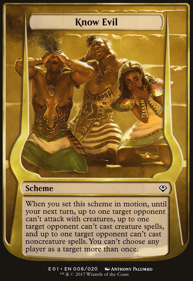 Know Evil, Archenemy: Nicol Bolas Schemes #8★, Magic: The Gathering card