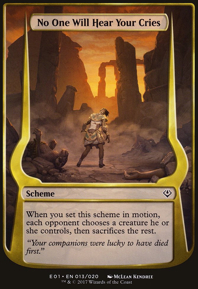No One Will Hear Your Cries, Archenemy: Nicol Bolas Schemes #13★, Magic: The Gathering card