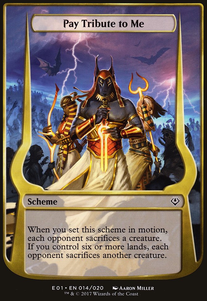 Pay Tribute to Me, Archenemy: Nicol Bolas Schemes #14★, Magic: The Gathering card