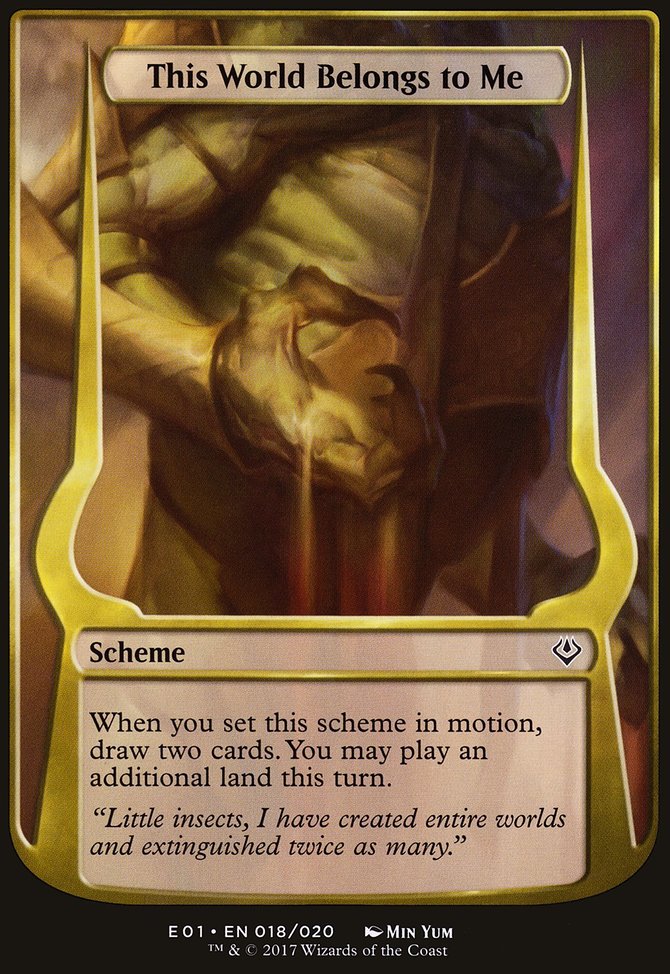 This World Belongs to Me, Archenemy: Nicol Bolas Schemes #18★, Magic: The Gathering card