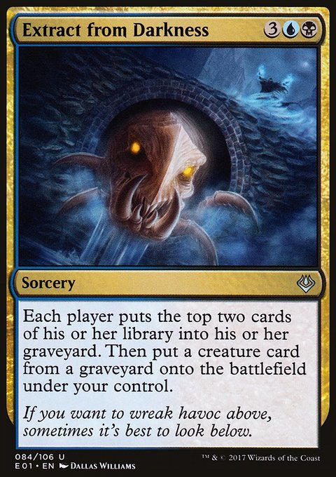 Extract from Darkness, Archenemy: Nicol Bolas #84, Magic: The Gathering card