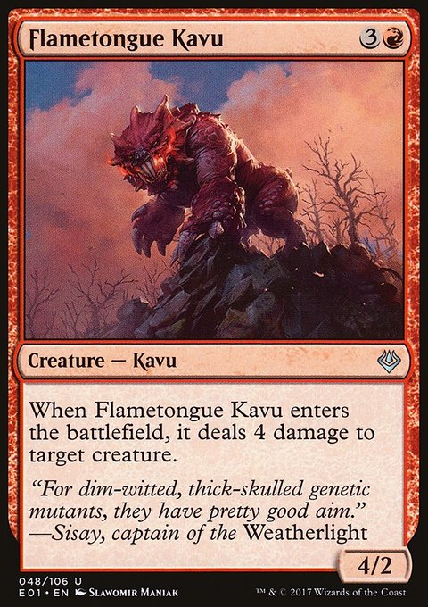 Flametongue Kavu, Archenemy: Nicol Bolas #48, Magic: The Gathering card