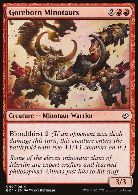 Gorehorn Minotaurs, Archenemy: Nicol Bolas #49, Magic: The Gathering card
