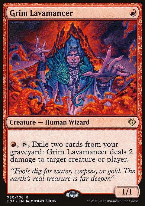 Grim Lavamancer, Archenemy: Nicol Bolas #50, Magic: The Gathering card