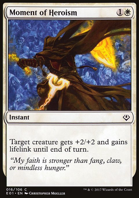 Moment of Heroism, Archenemy: Nicol Bolas #16, Magic: The Gathering card