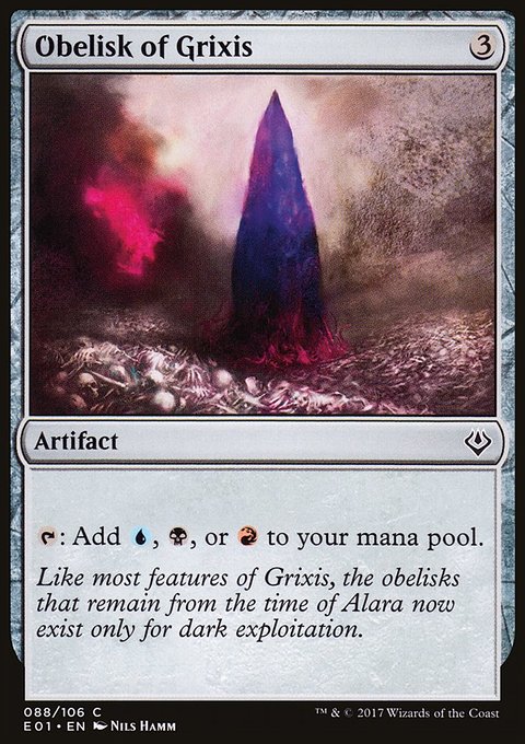 Obelisk of Grixis, Archenemy: Nicol Bolas #88, Magic: The Gathering card