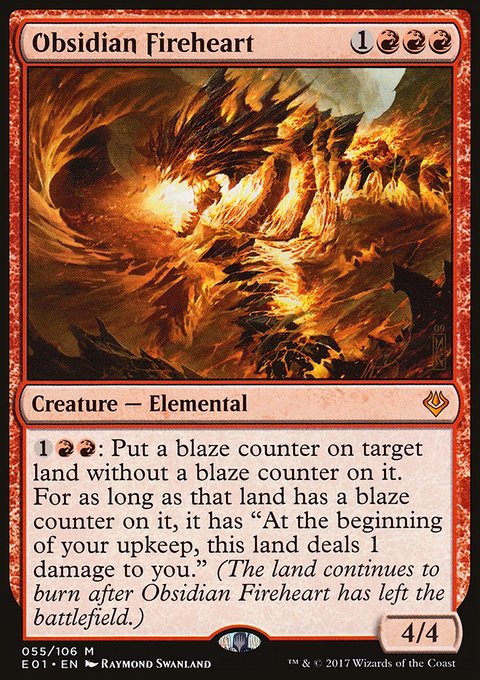 Obsidian Fireheart, Archenemy: Nicol Bolas #55, Magic: The Gathering card