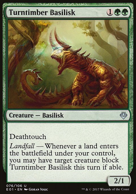 Turntimber Basilisk, Archenemy: Nicol Bolas #76, Magic: The Gathering card