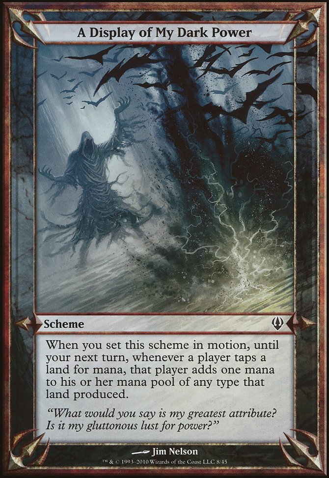 A Display of My Dark Power, Archenemy Schemes #8★, Magic: The Gathering card