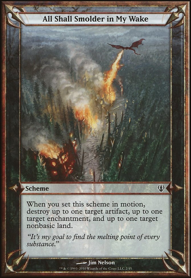 All Shall Smolder in My Wake, Archenemy Schemes #2★, Magic: The Gathering card