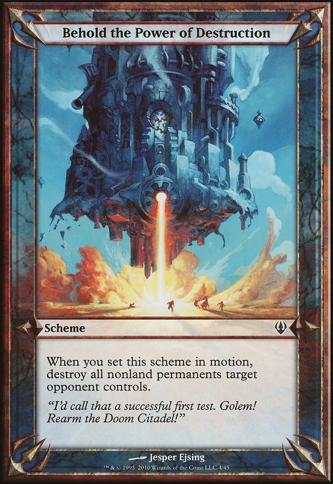Behold the Power of Destruction, Archenemy Schemes #4★, Magic: The Gathering card