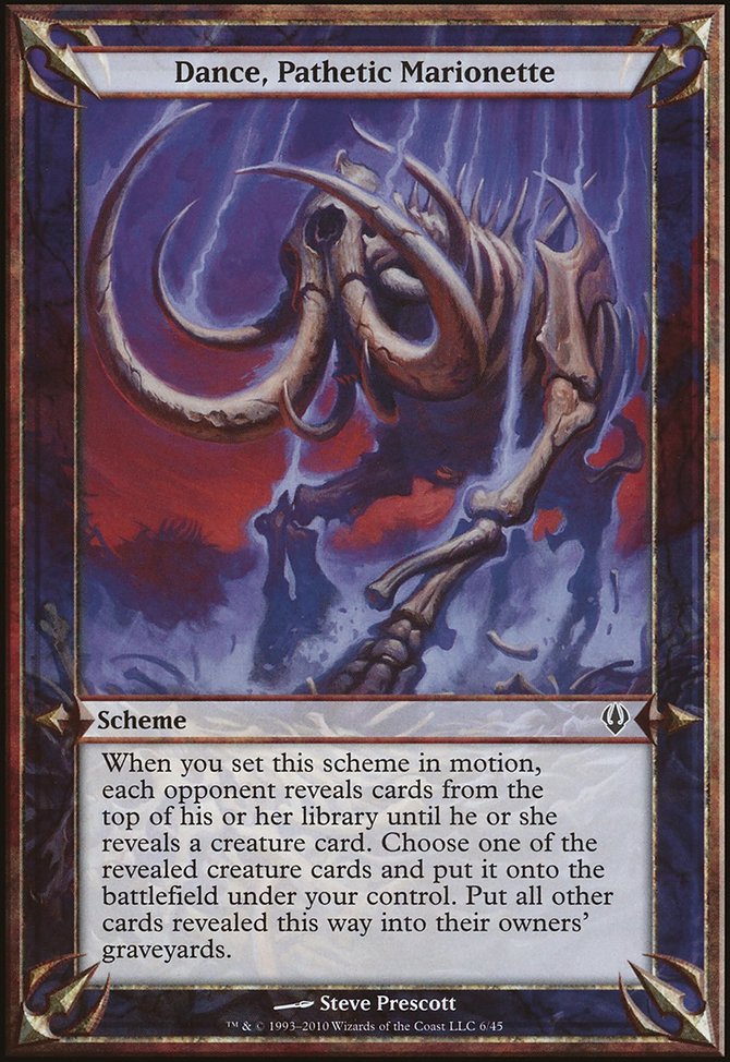 Dance, Pathetic Marionette, Archenemy Schemes #6★, Magic: The Gathering card