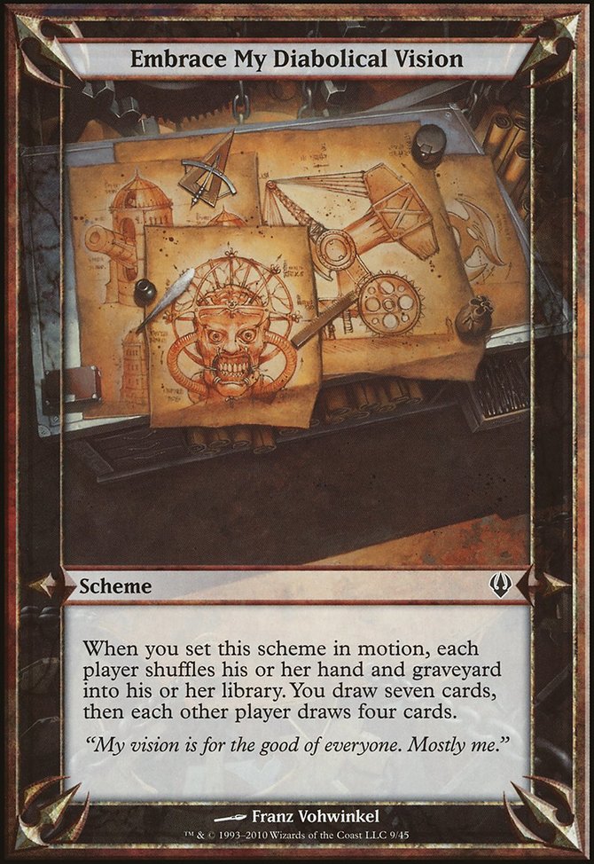 Embrace My Diabolical Vision, Archenemy Schemes #9★, Magic: The Gathering card